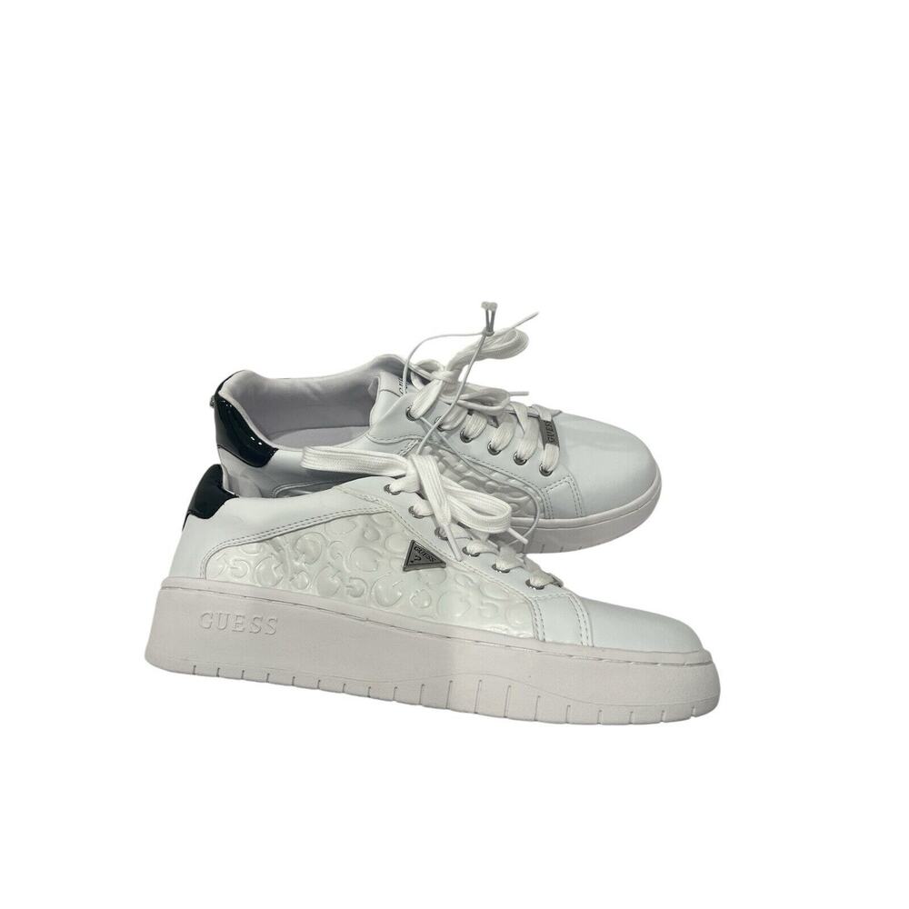 Guess Woman’s Lexxa Sneakers White /blue Size 10 Casual New - Picture 4 of 6